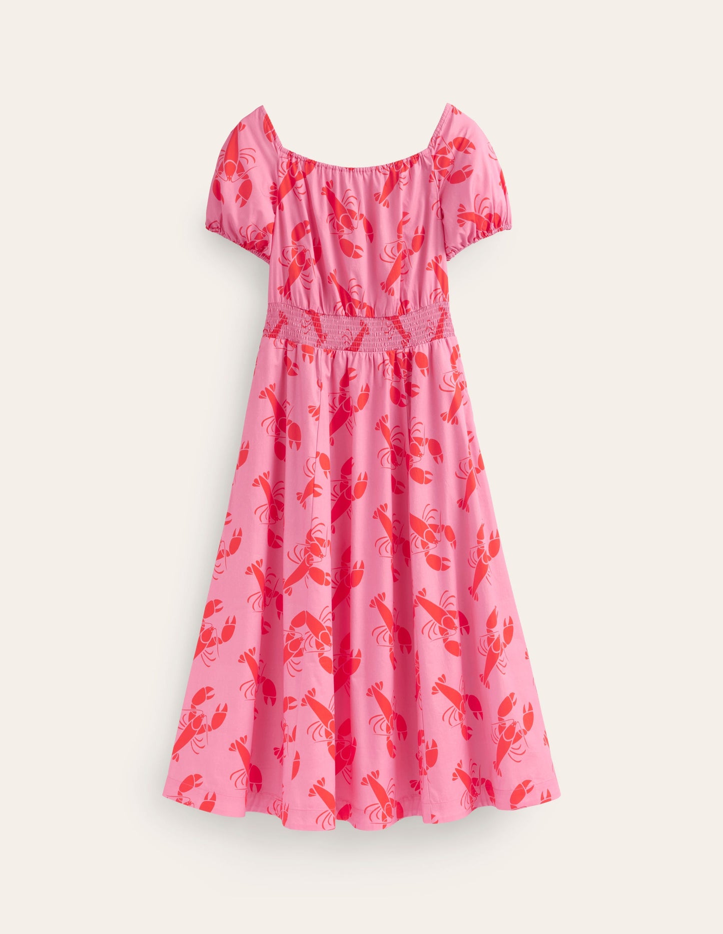 Amber Cotton Midi Dress-Cashmere Rose, Lobster