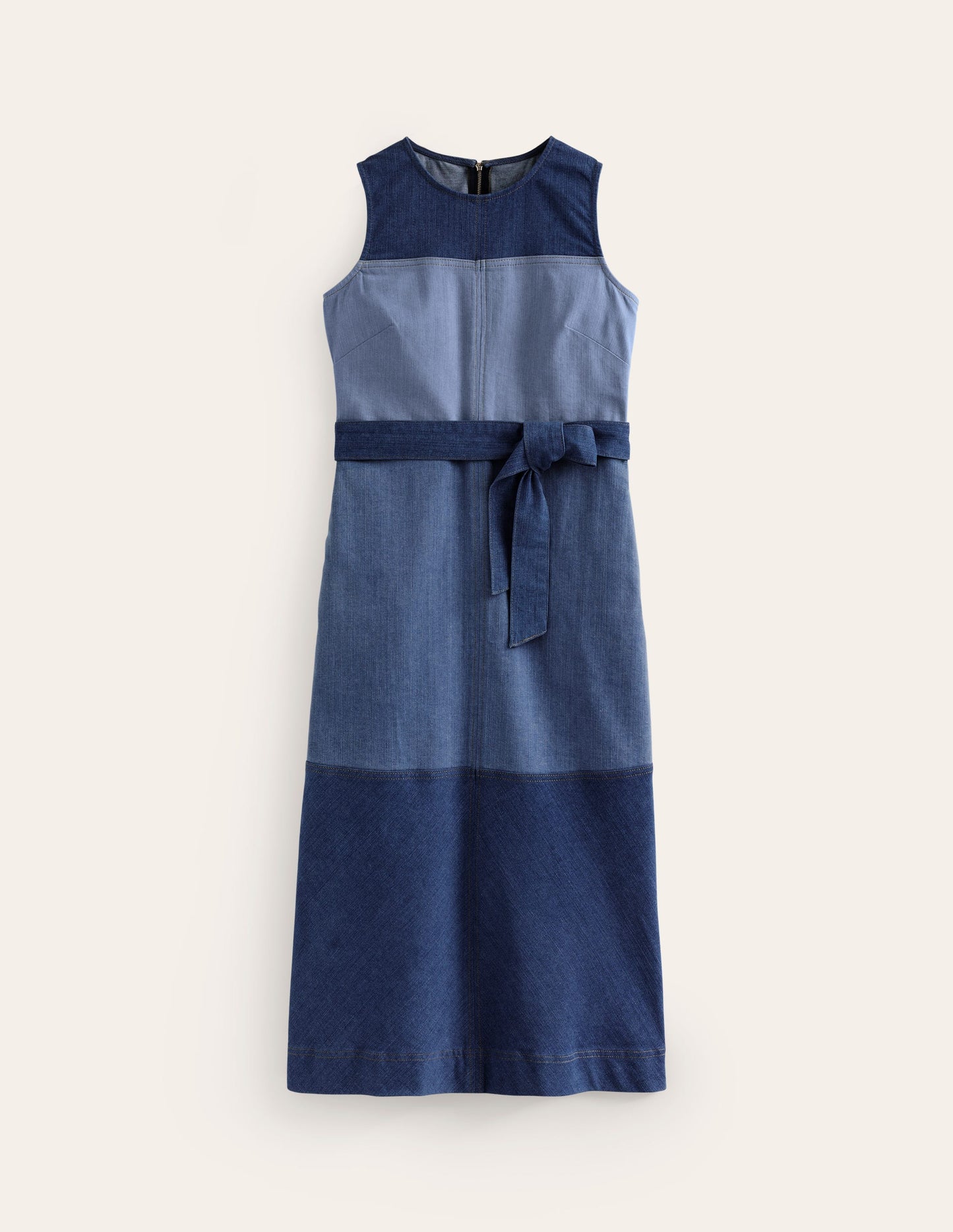 Hotch Denim Midi Dress-Hotched Denim