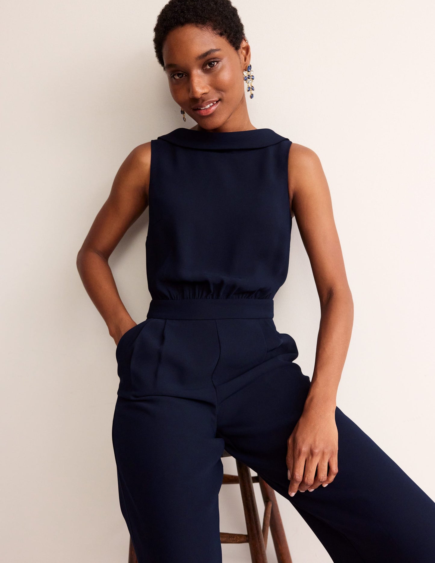 Clarissa Jumpsuit-Navy