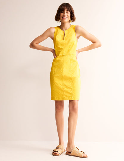 Helena Chino Short Dress-Passionfruit