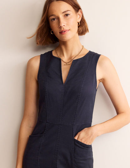 Helena Chino Short Dress-Navy