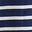 Emily Ruffle Cotton Dress-Ivory, Navy Stripe