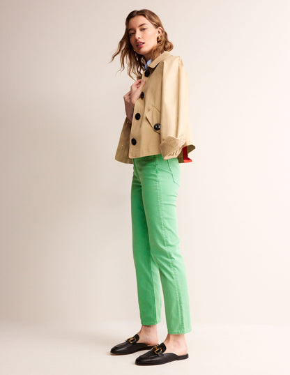 Mid Rise Slim Leg Jeans-Ming Green