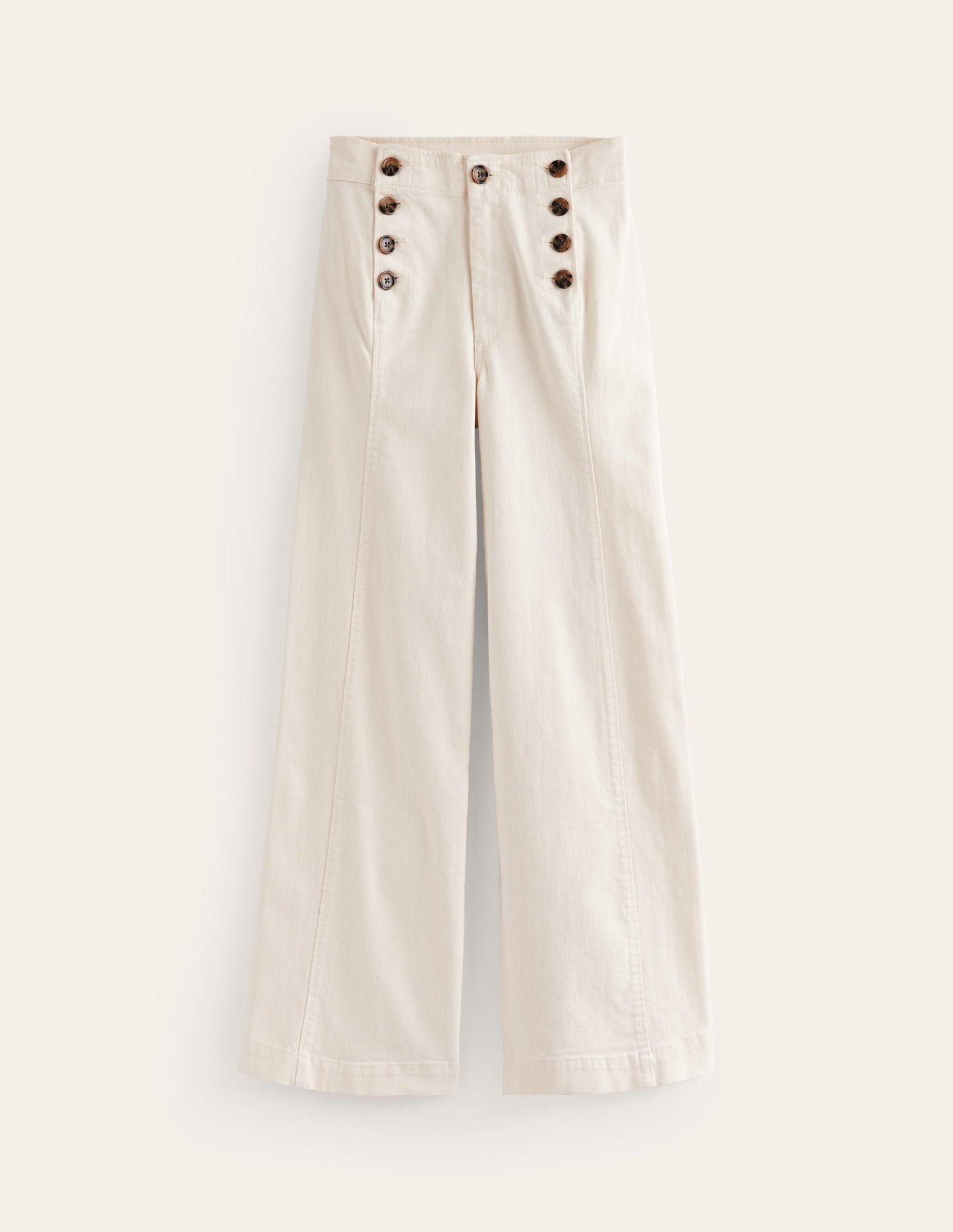 Sailor Wide Leg Trousers-Ecru