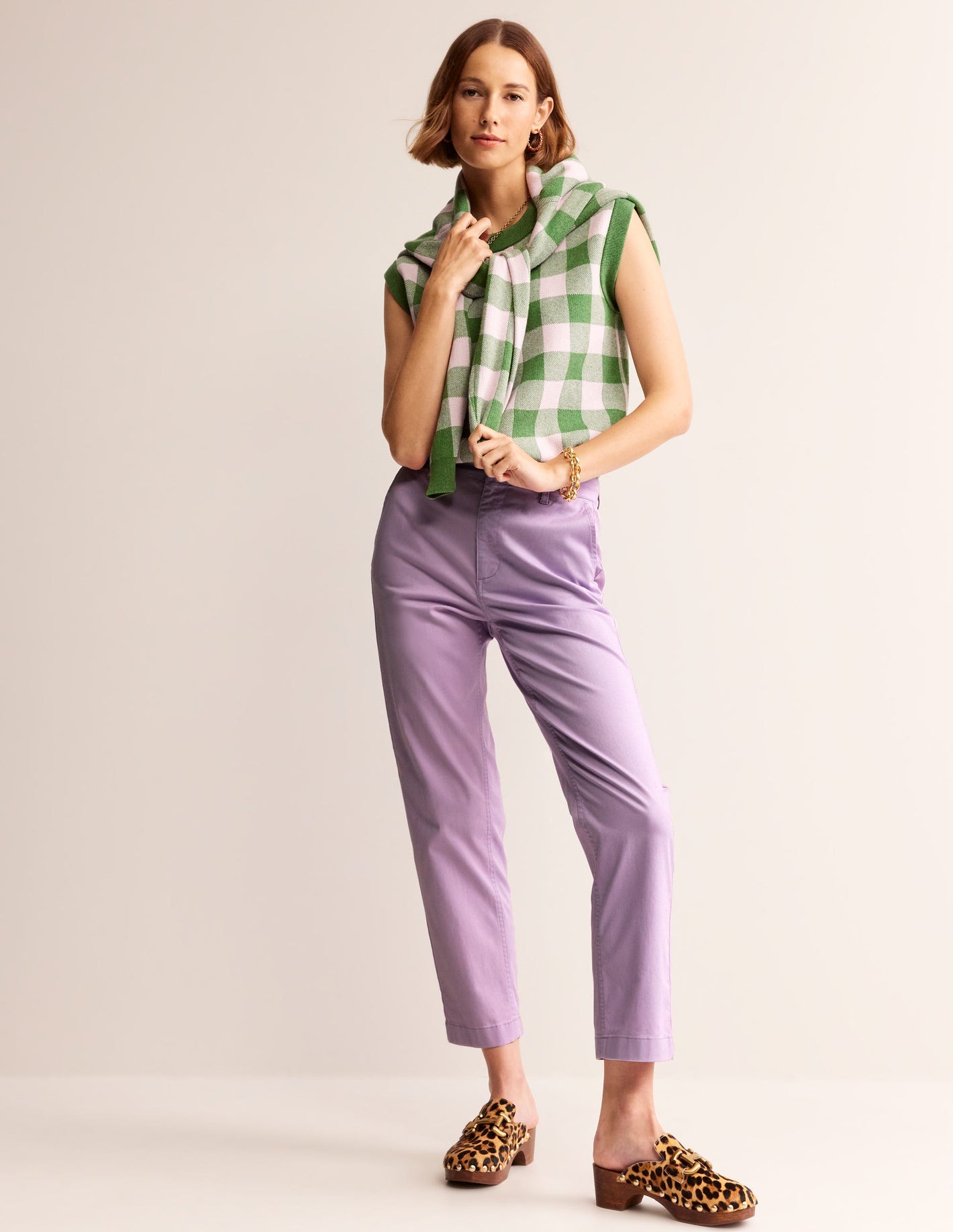 Barnsbury Chino Trousers-Orchid Bloom