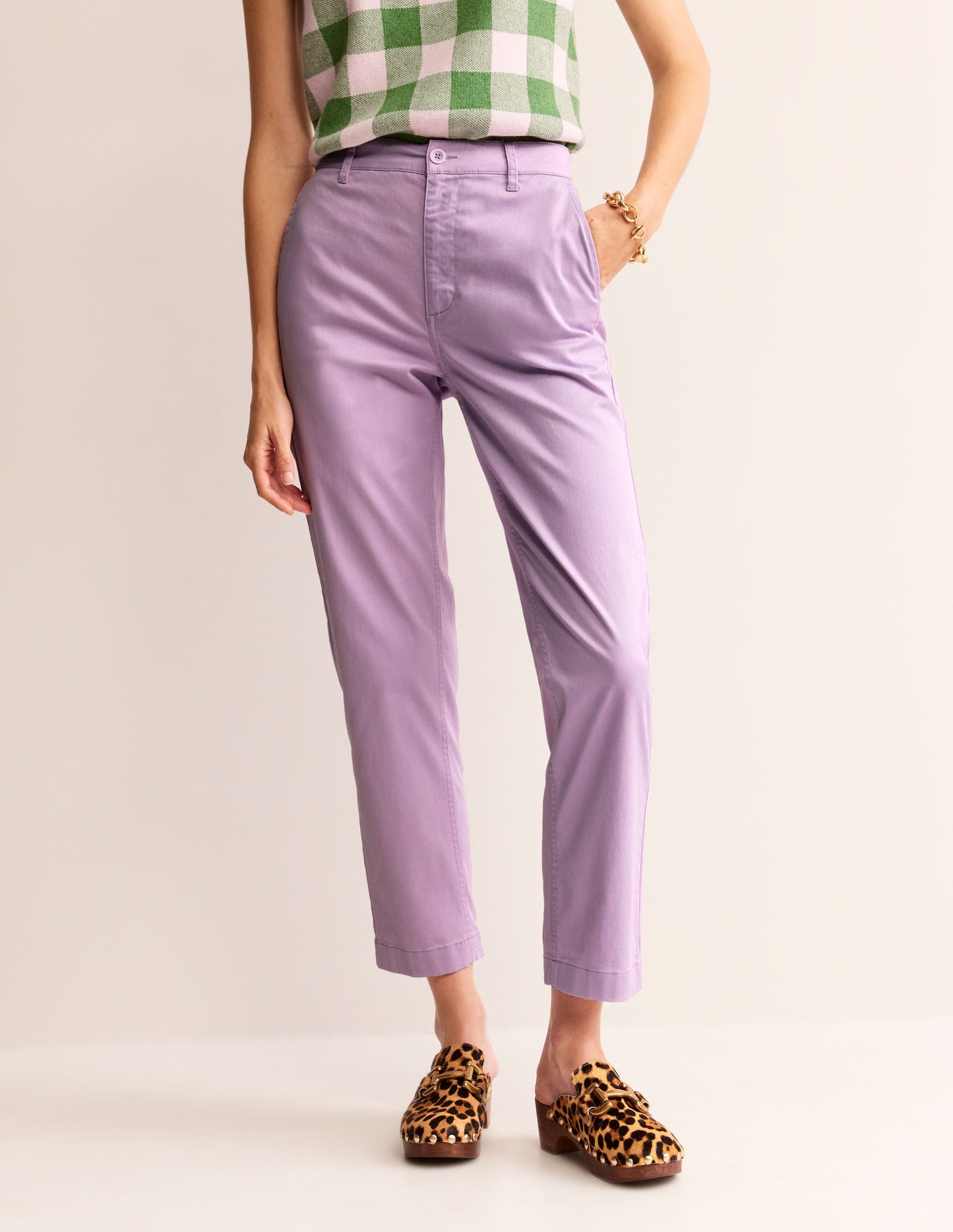 Barnsbury Chino Trousers-Orchid Bloom