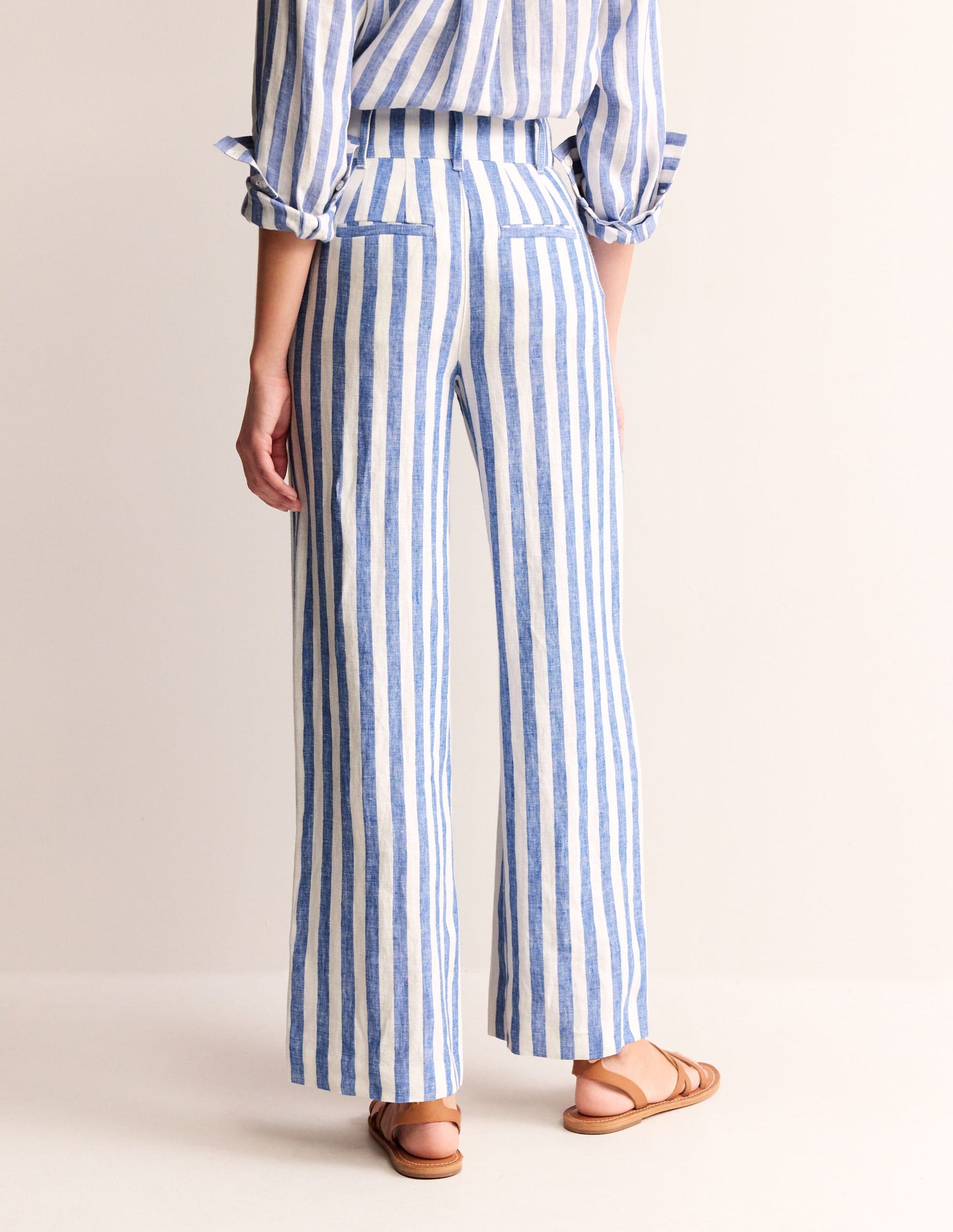 Westbourne Linen Trousers-Stripe