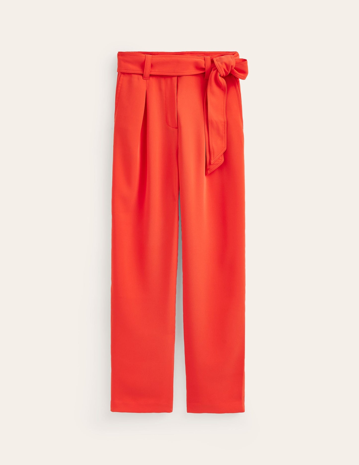 Tapered Tie Waist Trousers-Fiesta