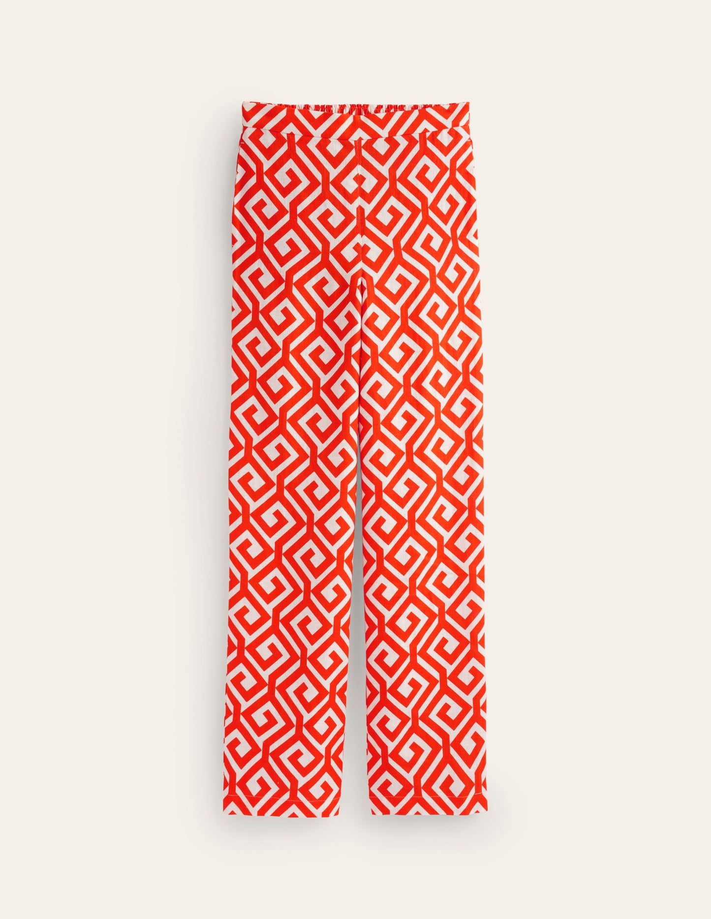 Hampstead Linen Trousers-Flame Scarlet, Maze