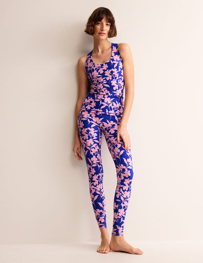 High Waist Pocket Leggings-Rose, Silhouette Bloom