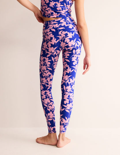 High Waist Pocket Leggings-Rose, Silhouette Bloom