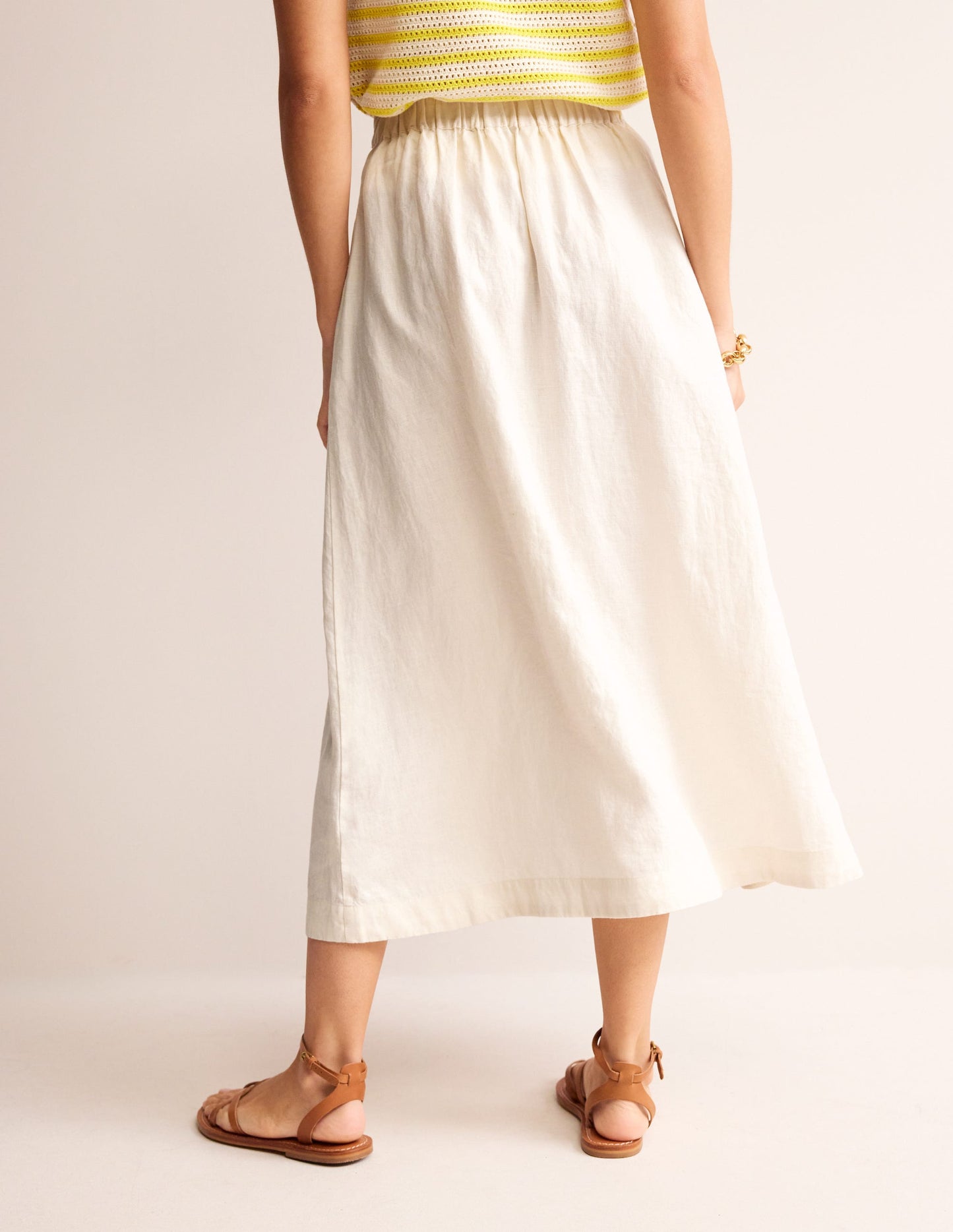 Florence Linen Skirt-Ecru