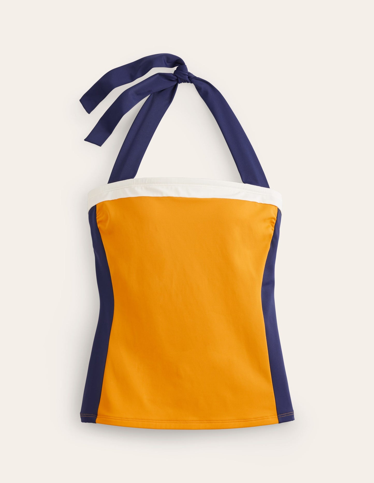 Santorini Tankini Top-Saffron Yellow Colourblock