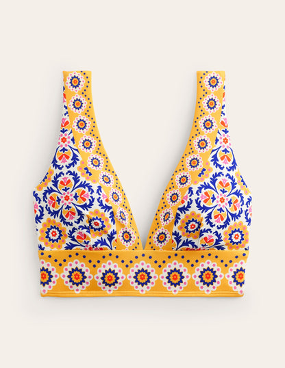 Porto Bikini Top-Artisan Gold, Mosaic Tile