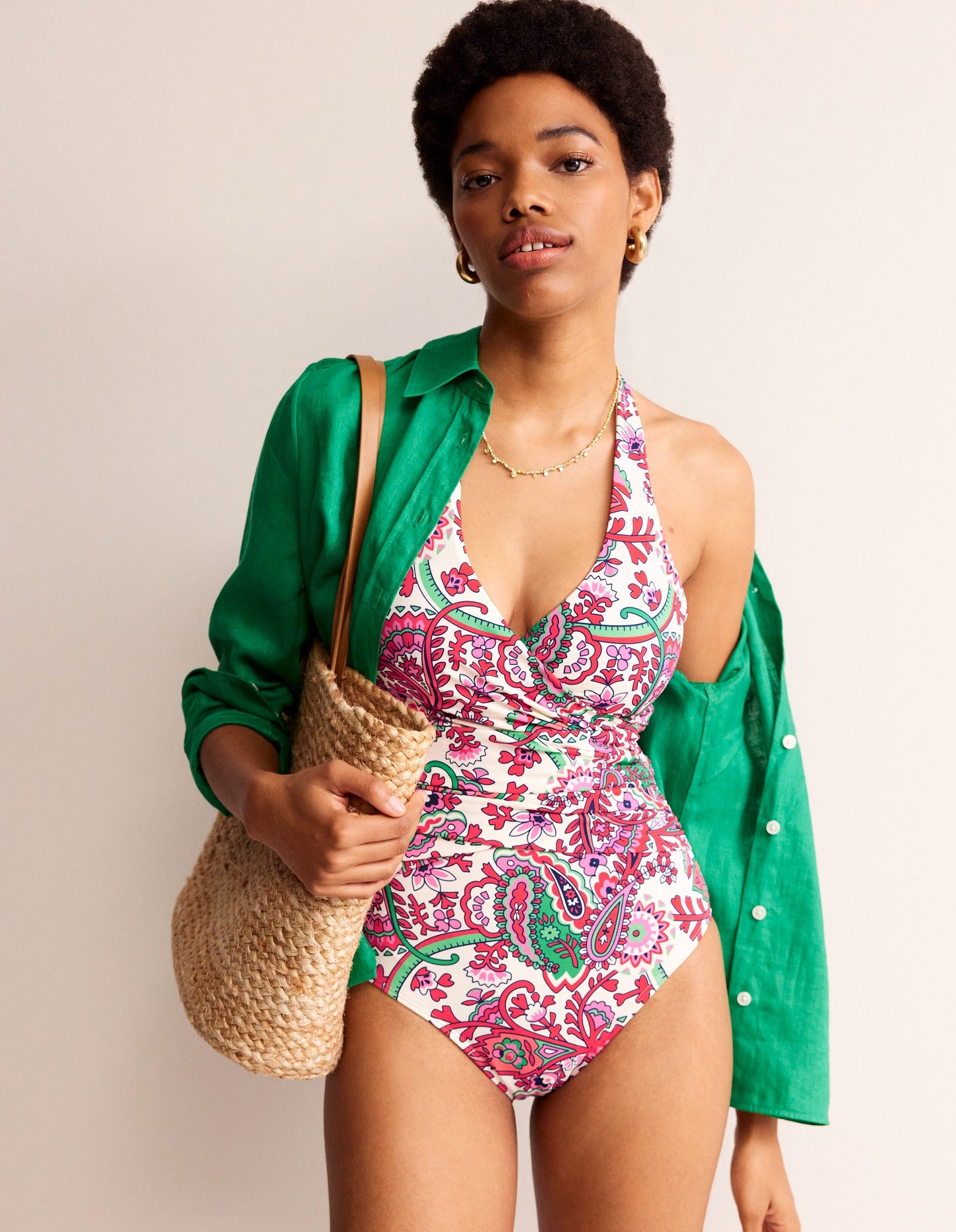 Levanzo Halter Swimsuit-Multi, Fantastical