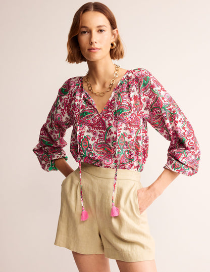 Serena Cotton Blouse-Multi, Fantastical