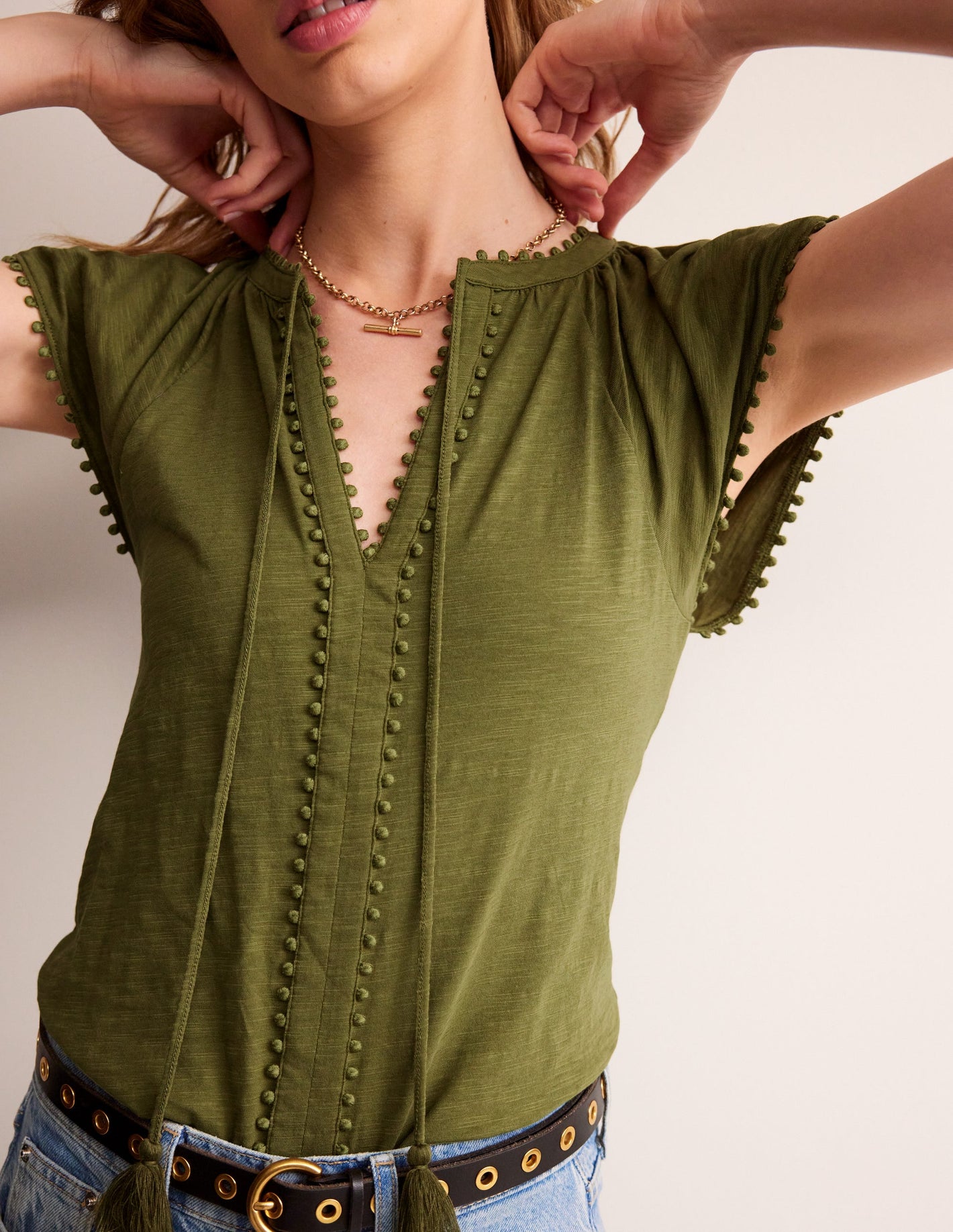 Millie Trim Detail Top-Mayfly