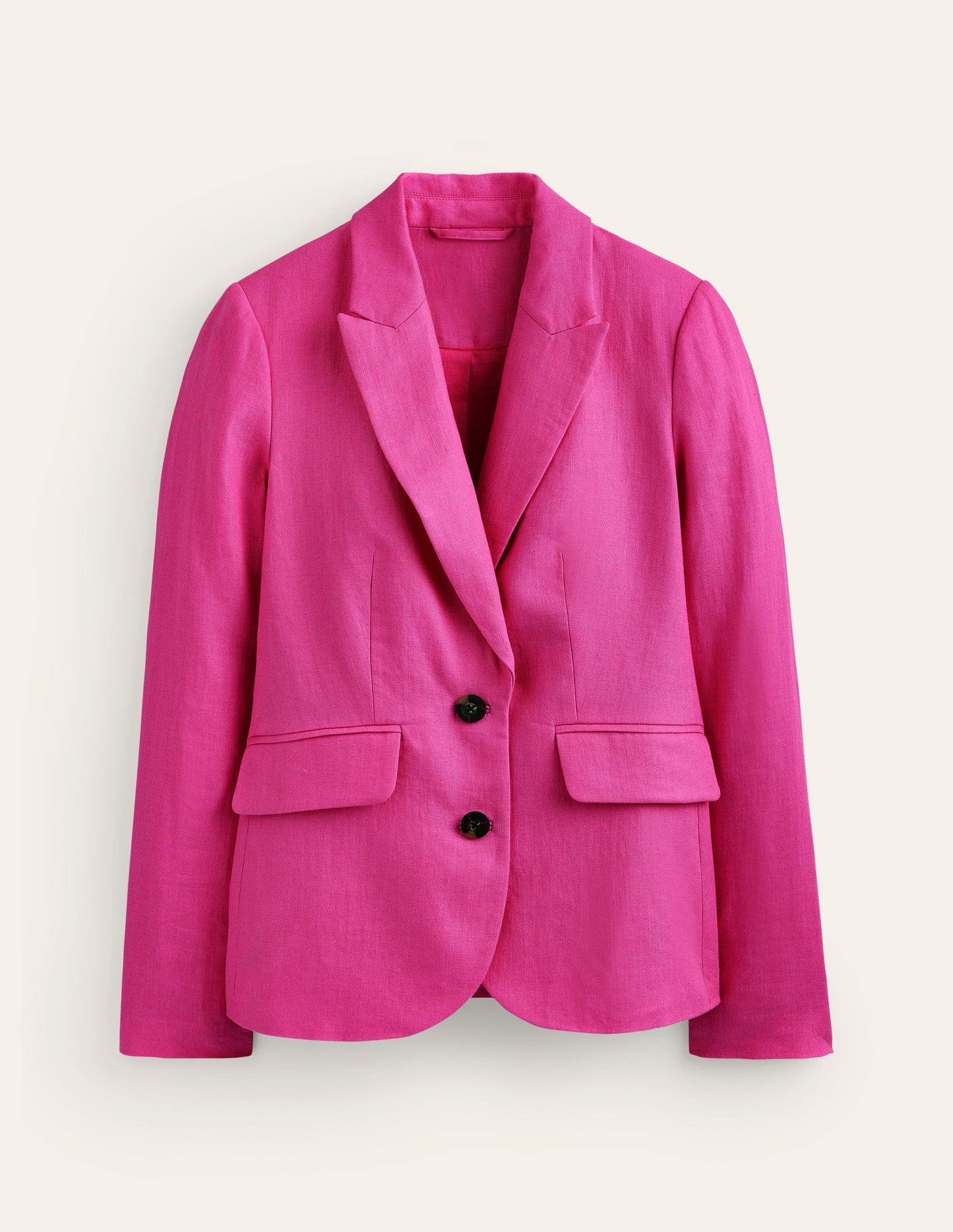 Marylebone Linen Blazer-Pop Pansy