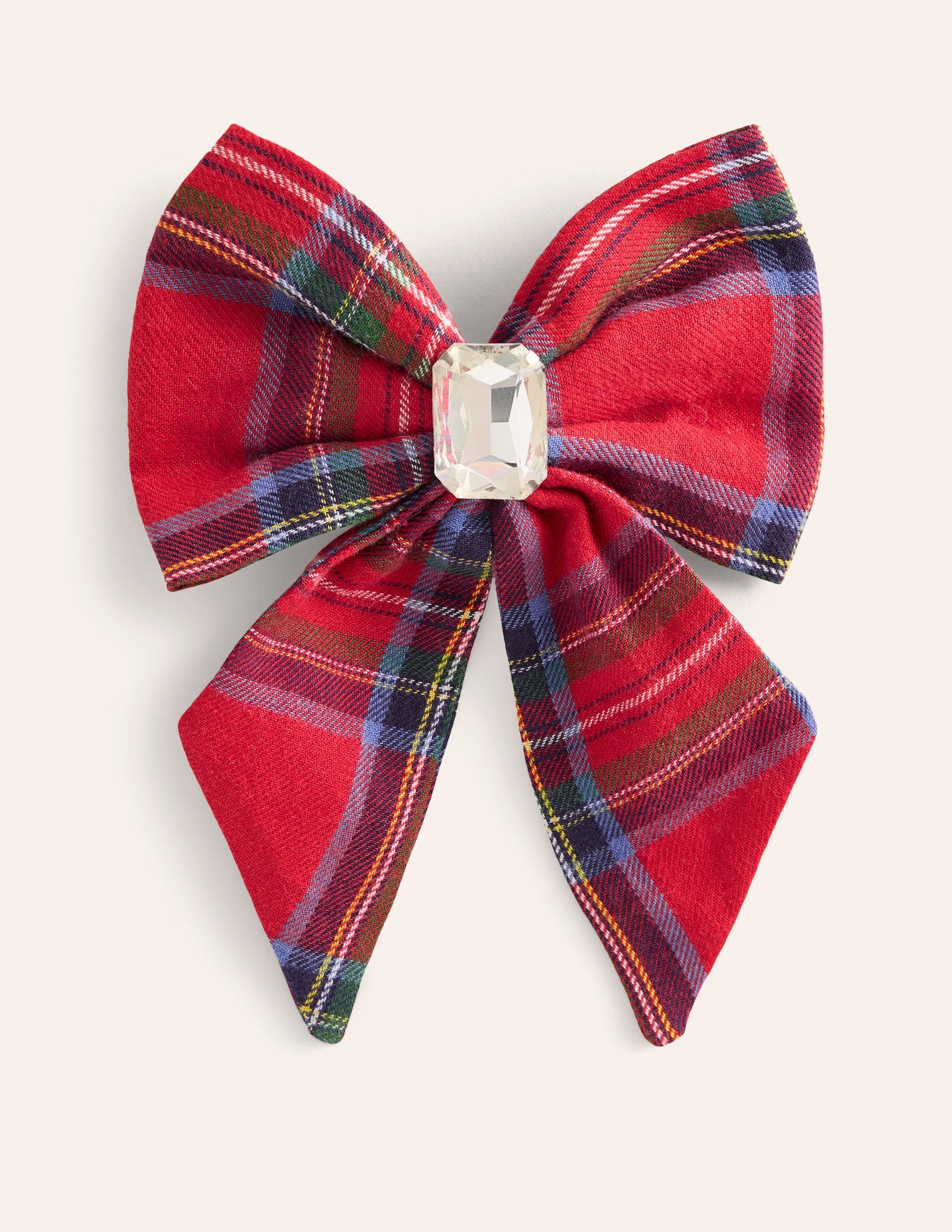 Hair Bow-Red and Blue Check