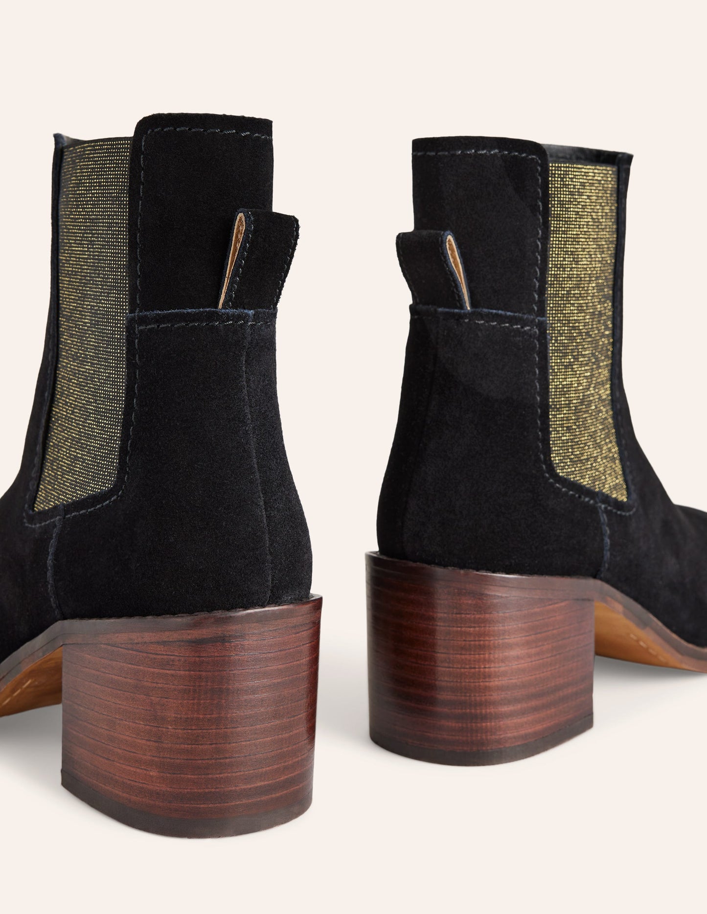 Chelsea Block Heel Boots-Black