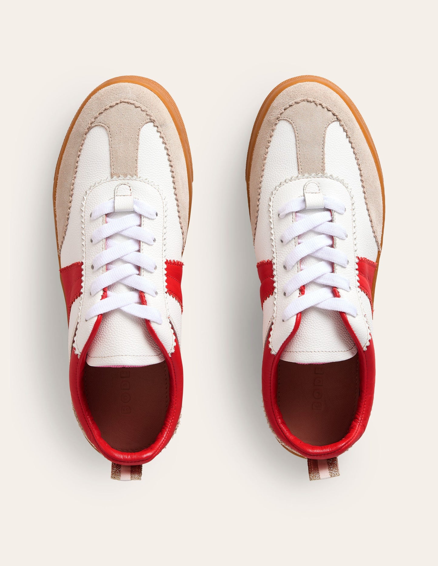 Erin Flatform Tennis Trainer-Ecru Stripe