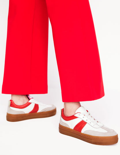 Erin Flatform Tennis Trainer-Ecru Stripe