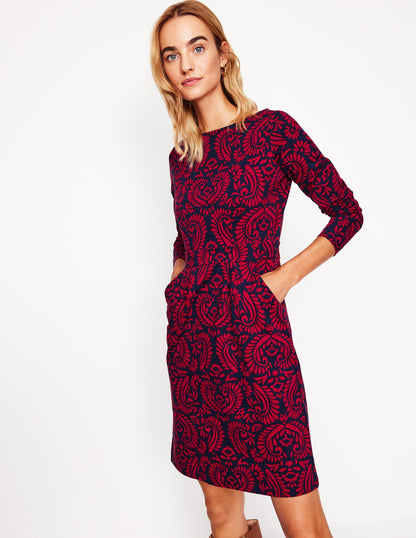 Florrie Long Sleeve Dress-Liquorice, Decorative Flora