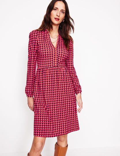 Naomi Relaxed Jersey Dress-Rouge, Sphere Geo