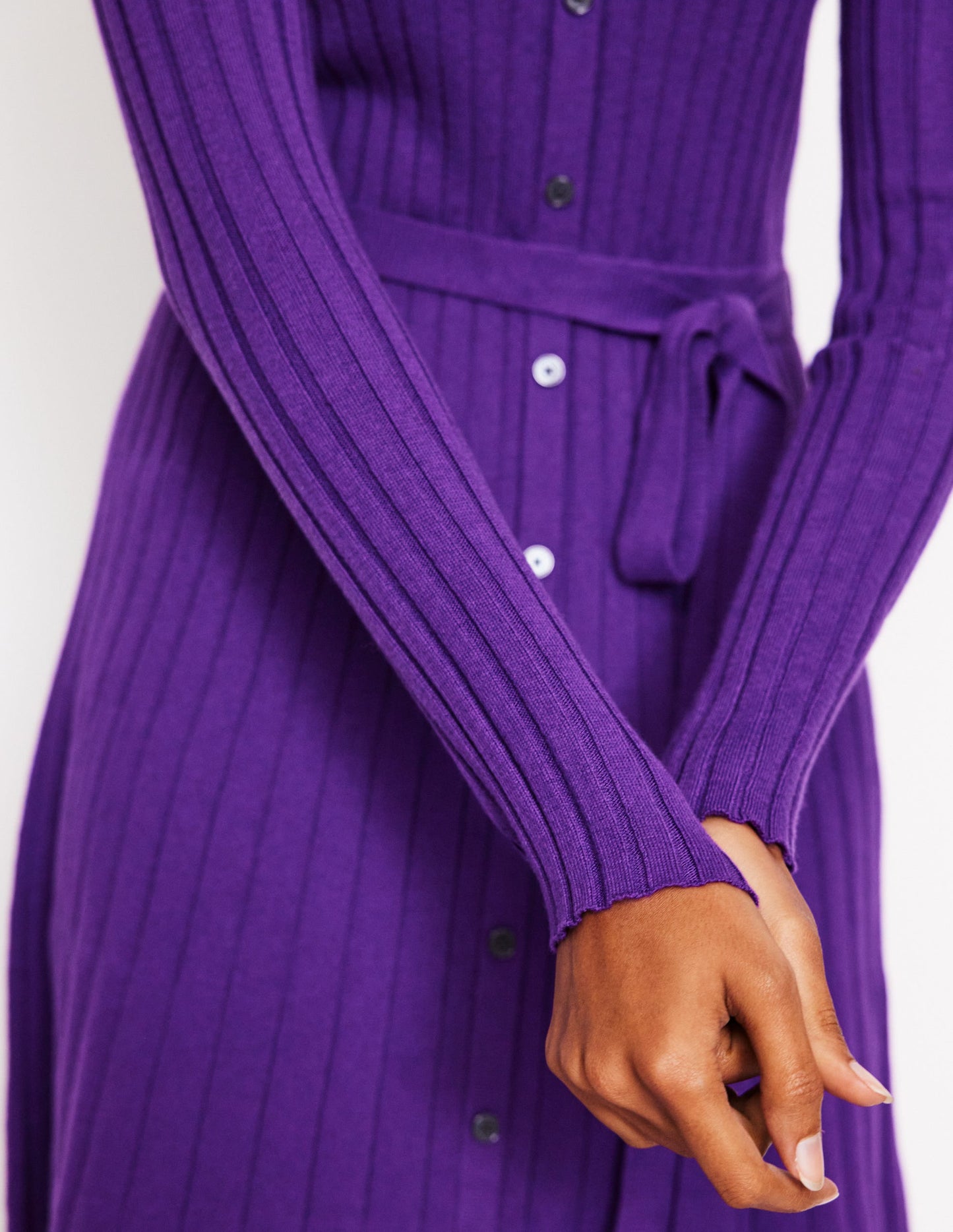 Rachel Knitted Shirt Dress-Amethyst