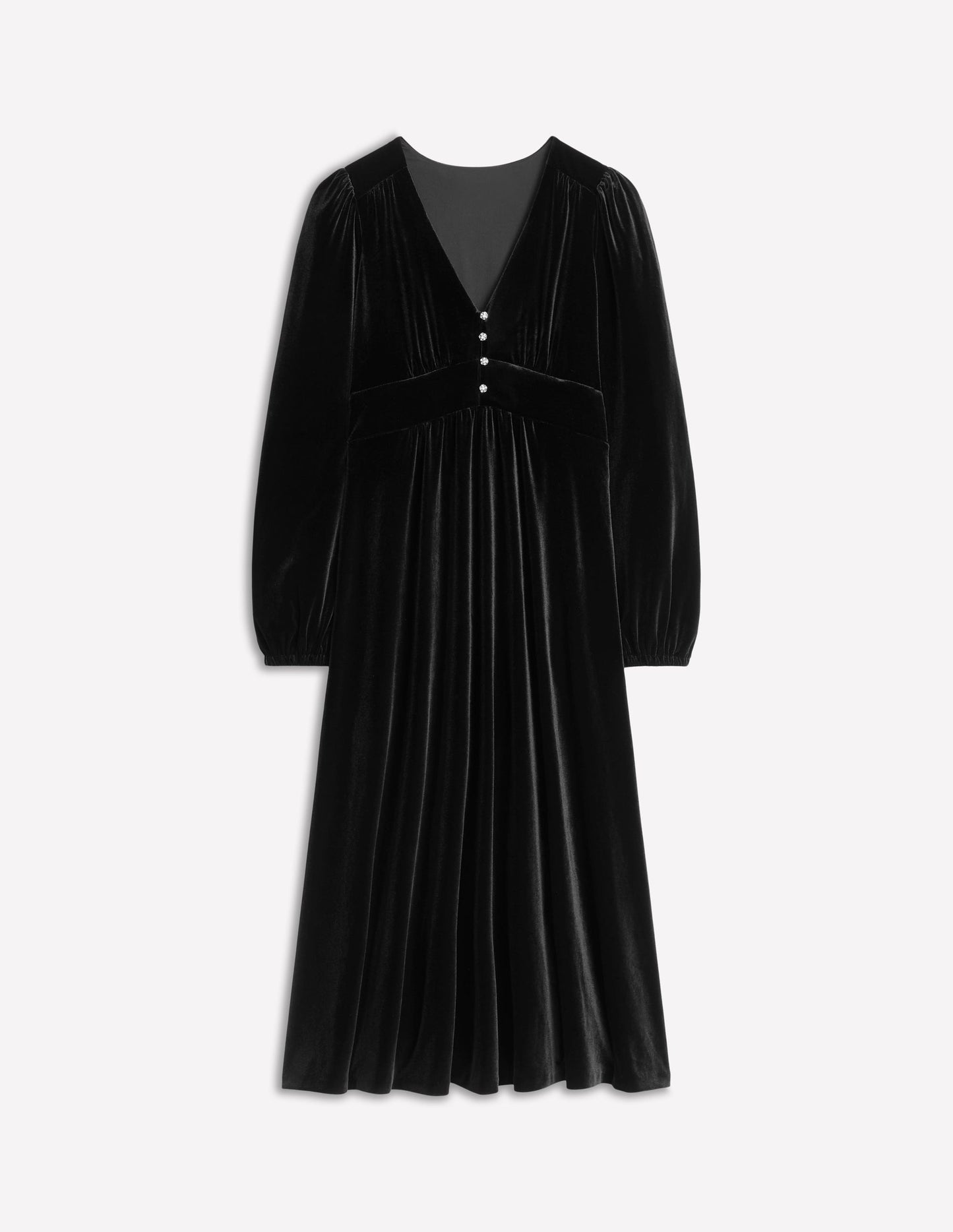 Jocelyn Velvet Tea Dress -Black