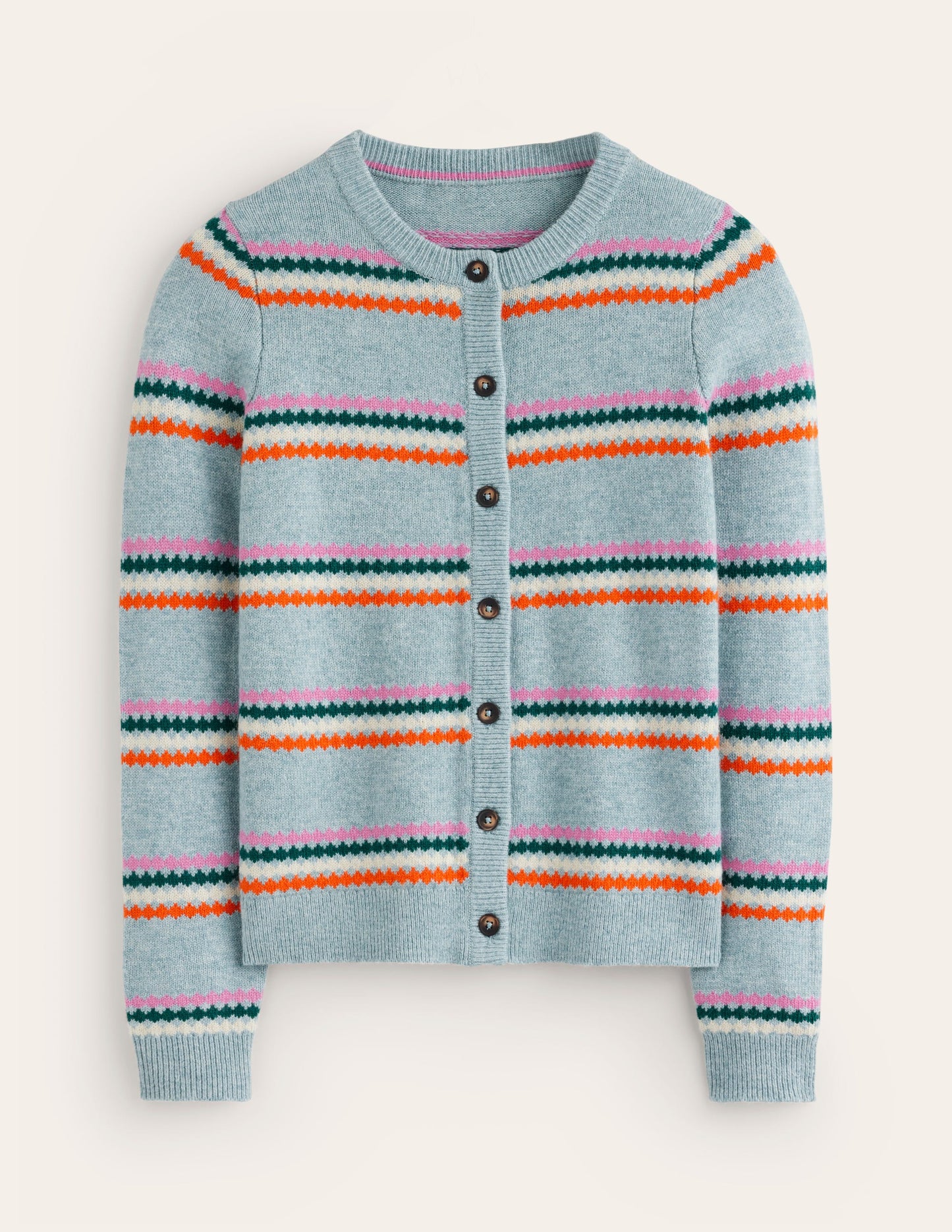 Edie Fair Isle Cardigan-Blue Diamond