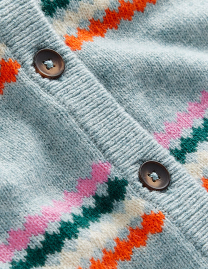 Edie Fair Isle Cardigan-Blue Diamond