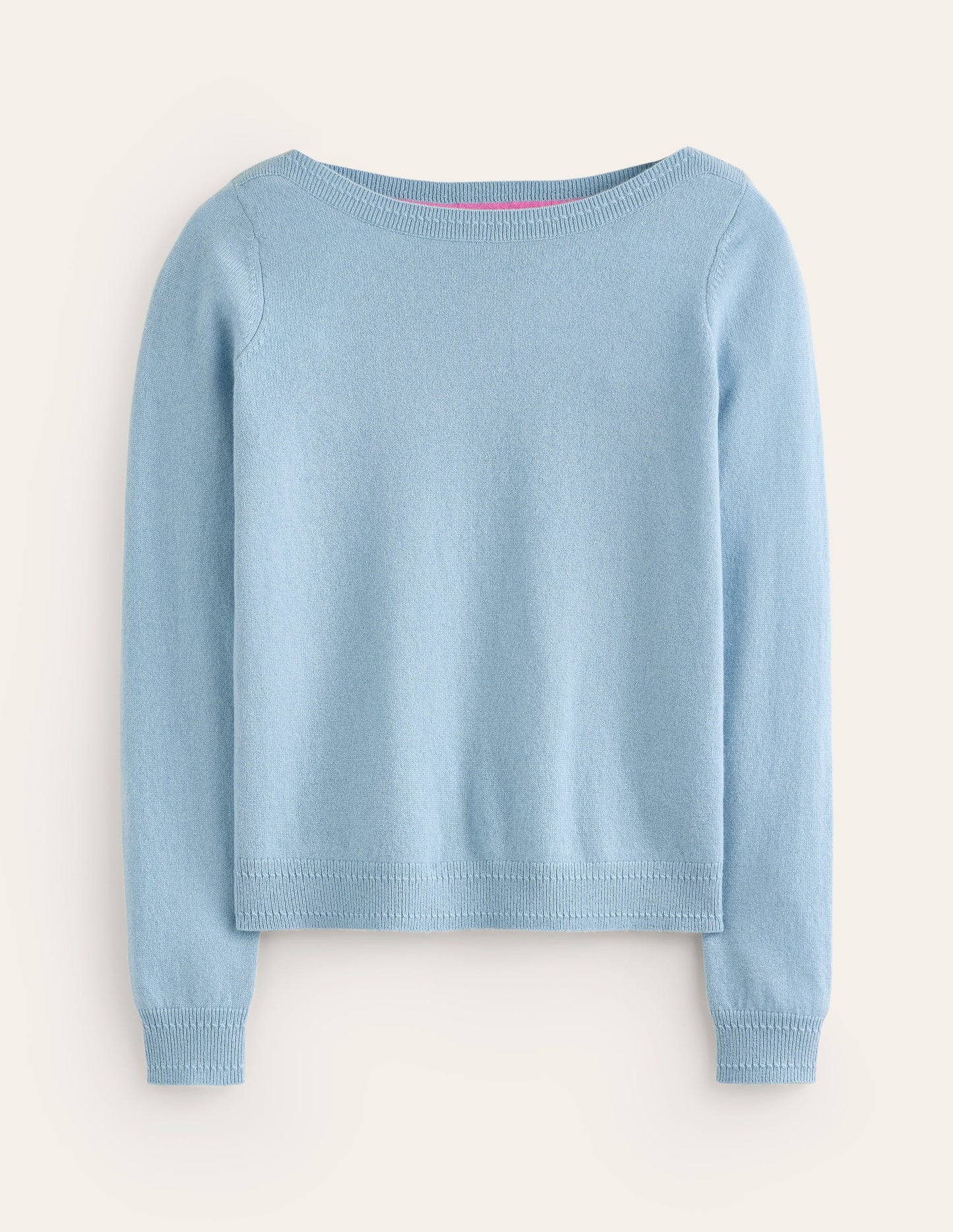 Eva Cashmere Boat Neck Jumper-Tourmaline Blue