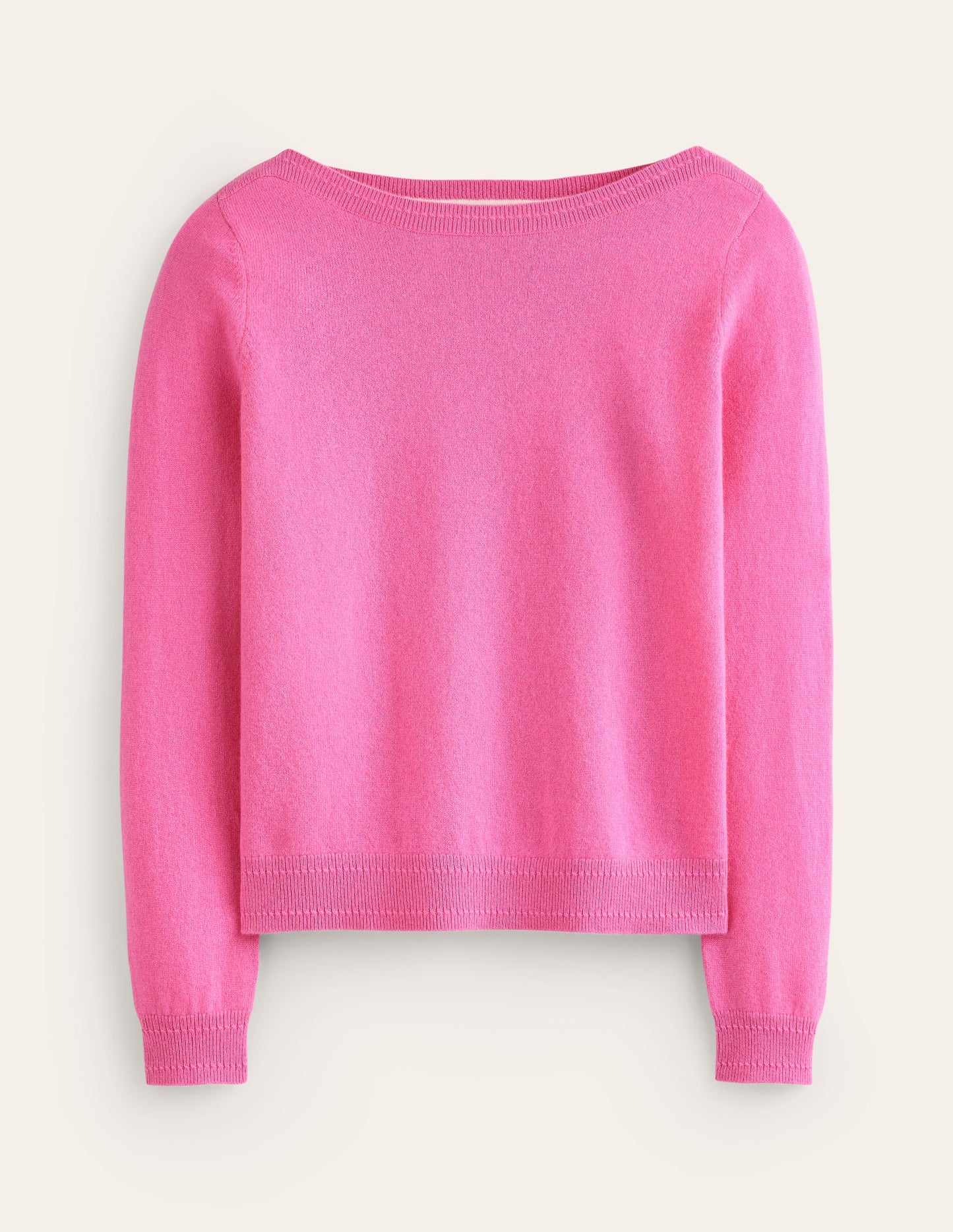 Eva Cashmere Boat Neck Jumper-Pink Tourmaline