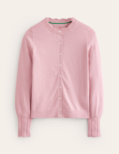 Imi Scalloped Cardigan-Quartz Pink