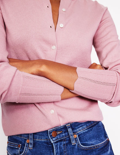 Imi Scalloped Cardigan-Quartz Pink