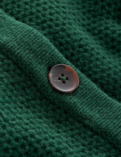 Textured Stitch Cardigan-Dark Cedar Green