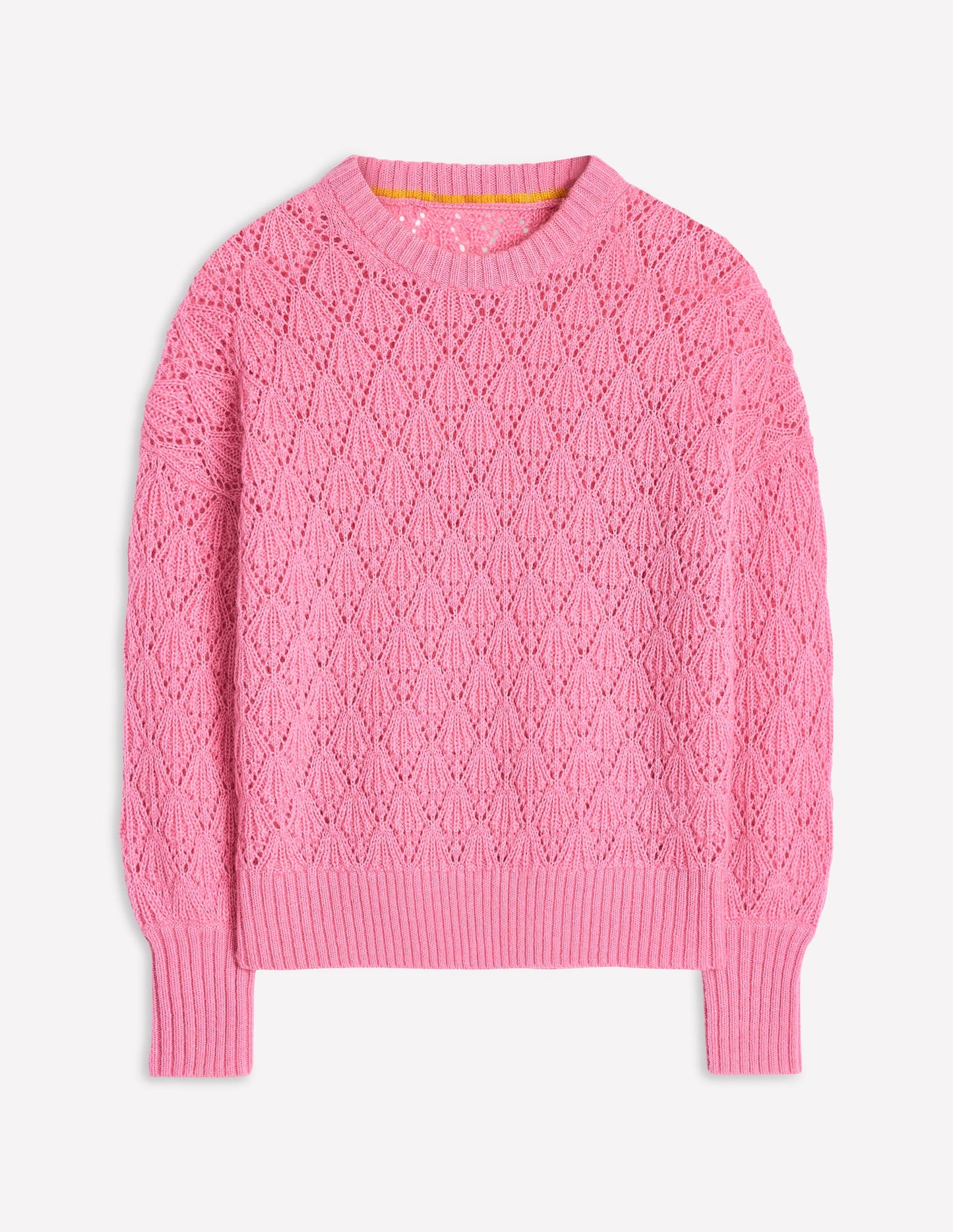 Chunky Pointelle Jumper-Old Rose Pink