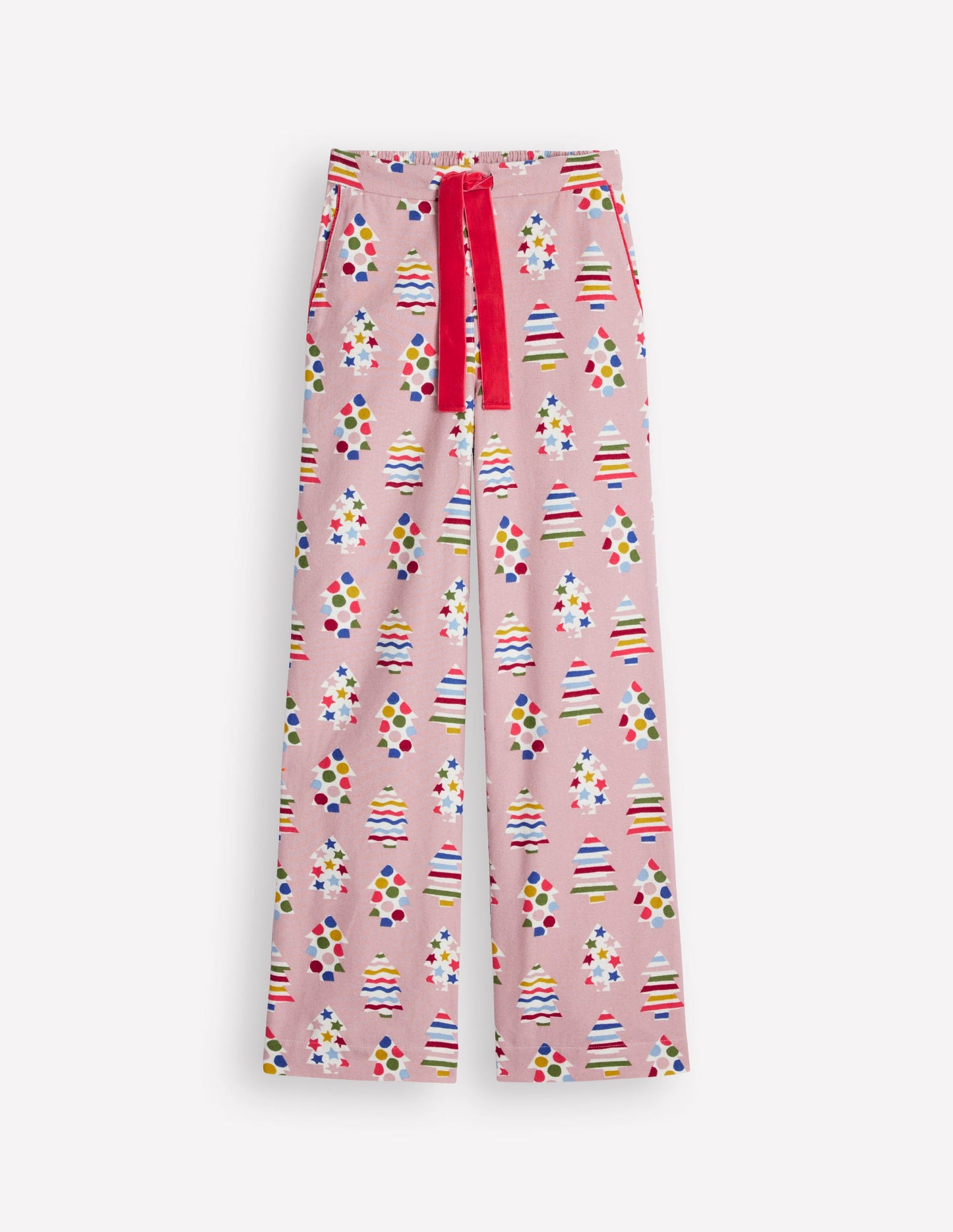 Brushed Cotton Pyjama Trousers-Quartz, Christmas Trees