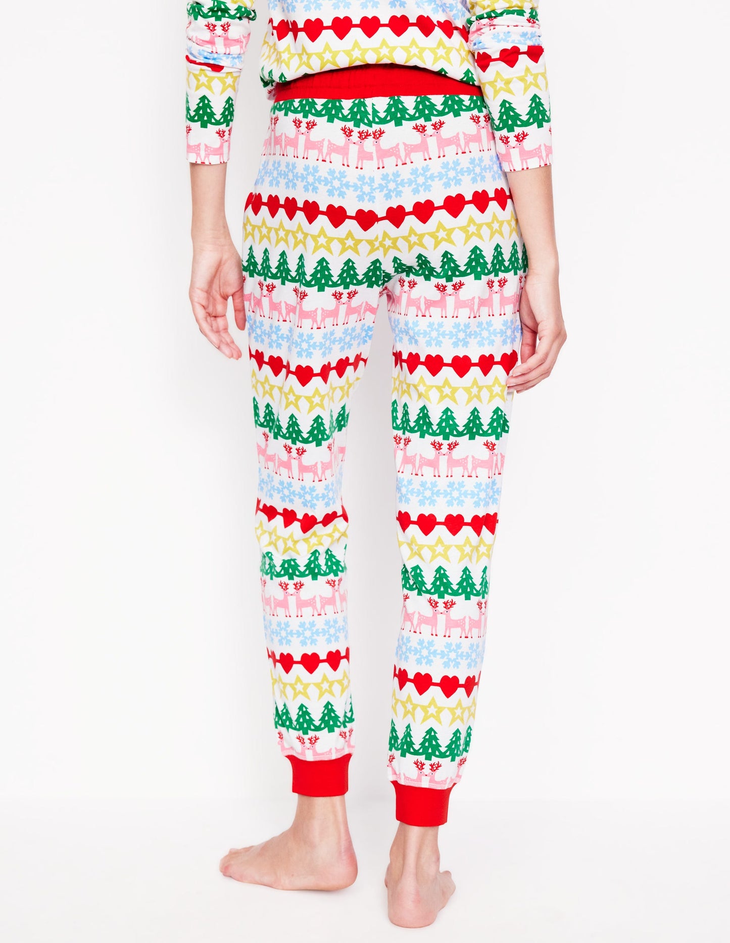 Jersey Pyjama Bottoms-Multi, Gingerbread Fairisle