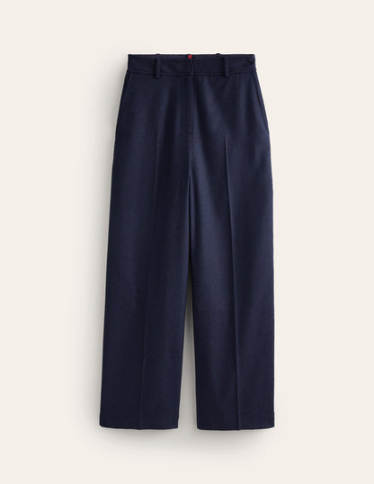 Westbourne Wool-Twill Trousers-Navy