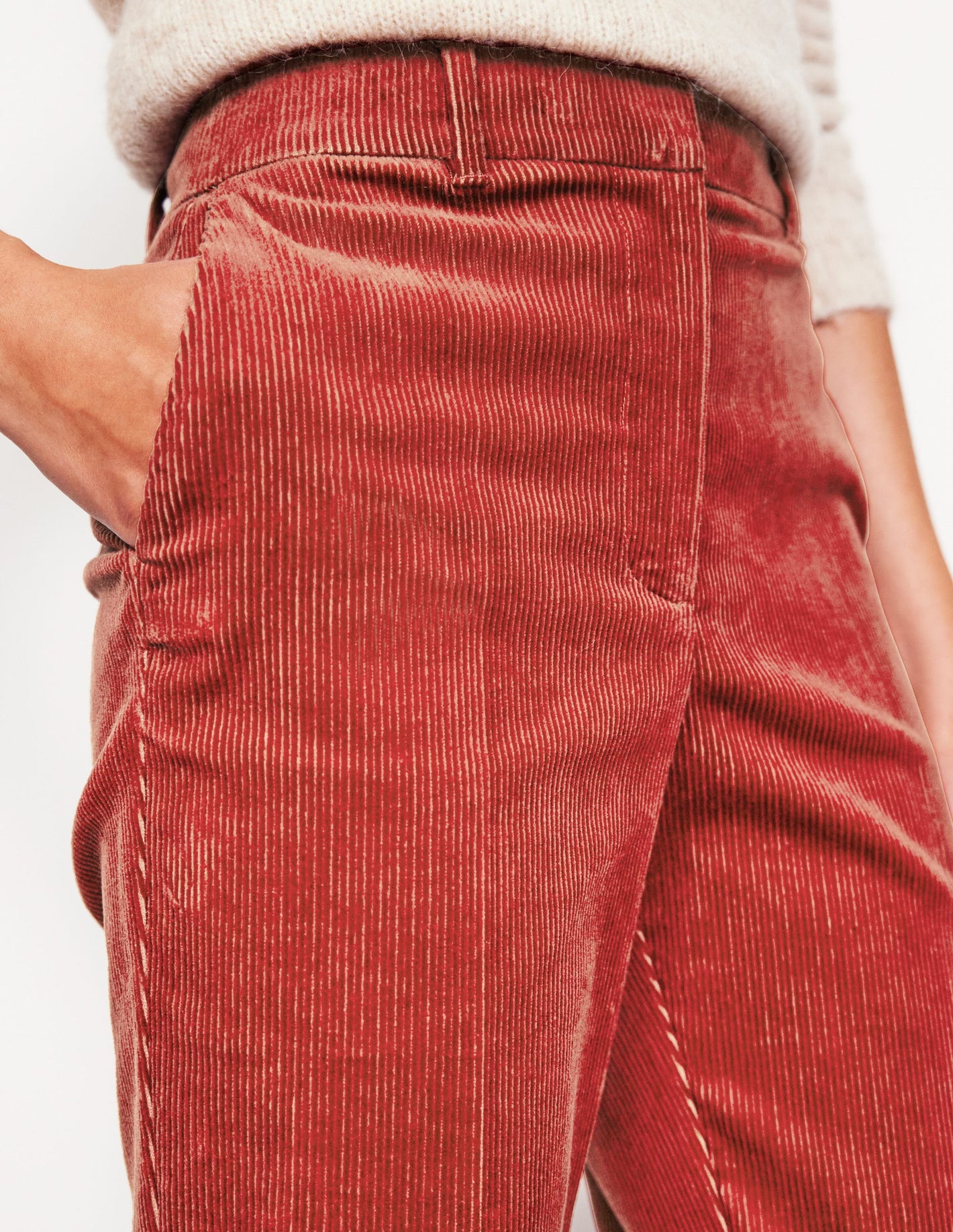 Kew Cord Trousers-Rust