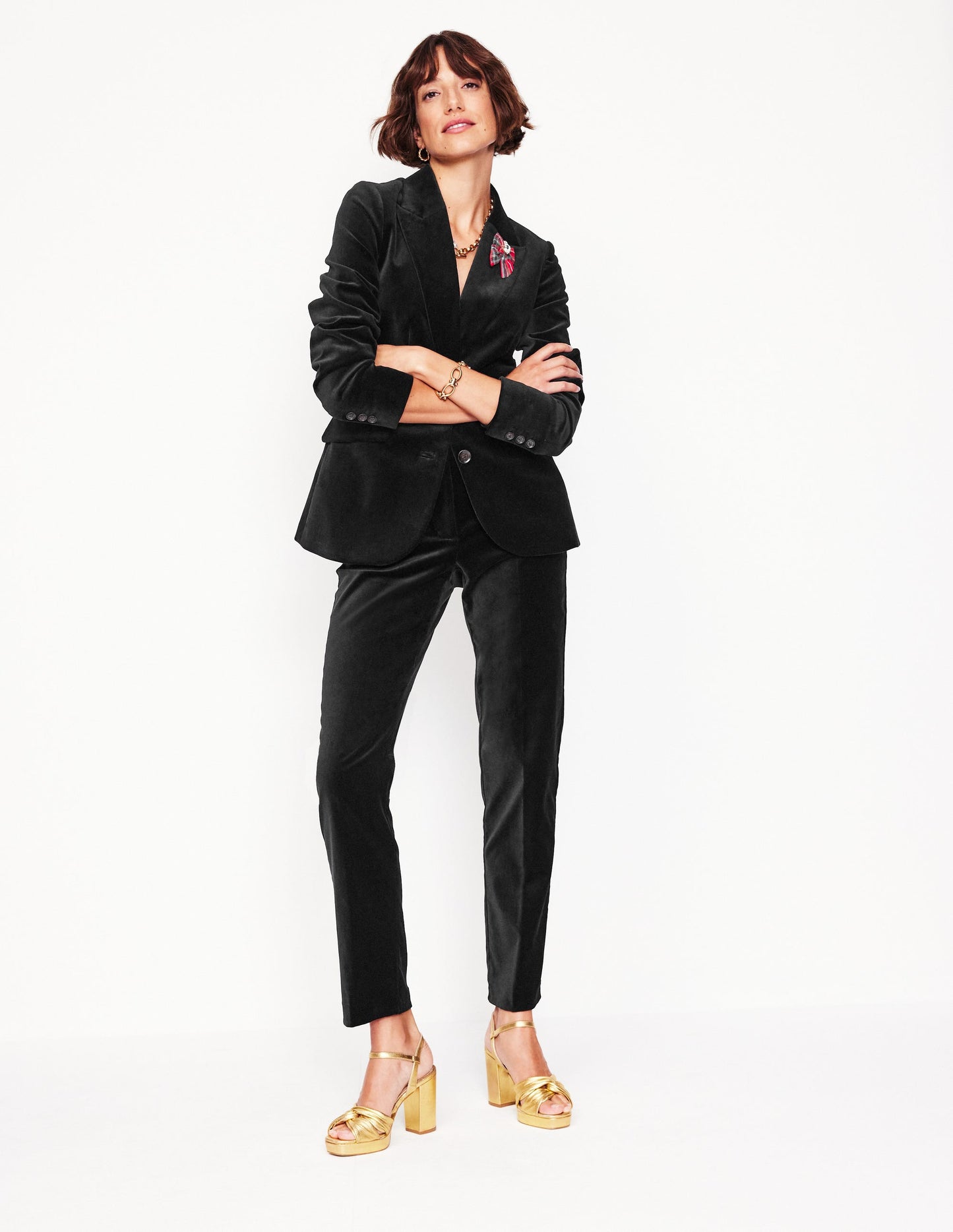 Kew Velvet Trousers -Black