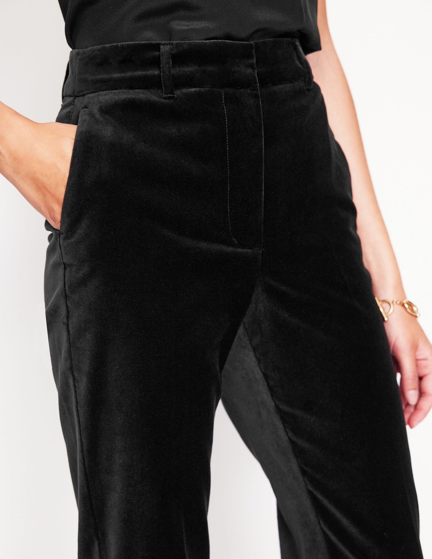 Kew Velvet Trousers -Black