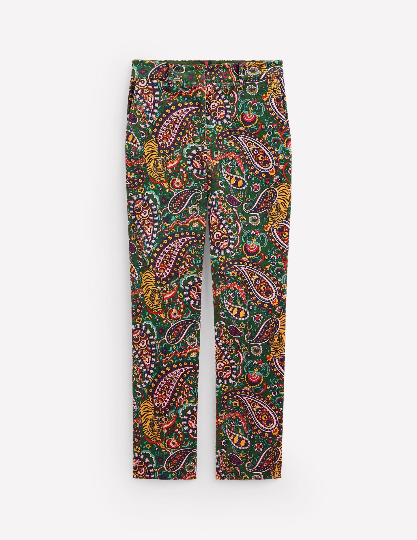 Kew Velvet Trousers-Eden, Tiger Bloom