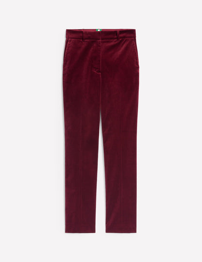 Kew Velvet Trousers -Cabernet