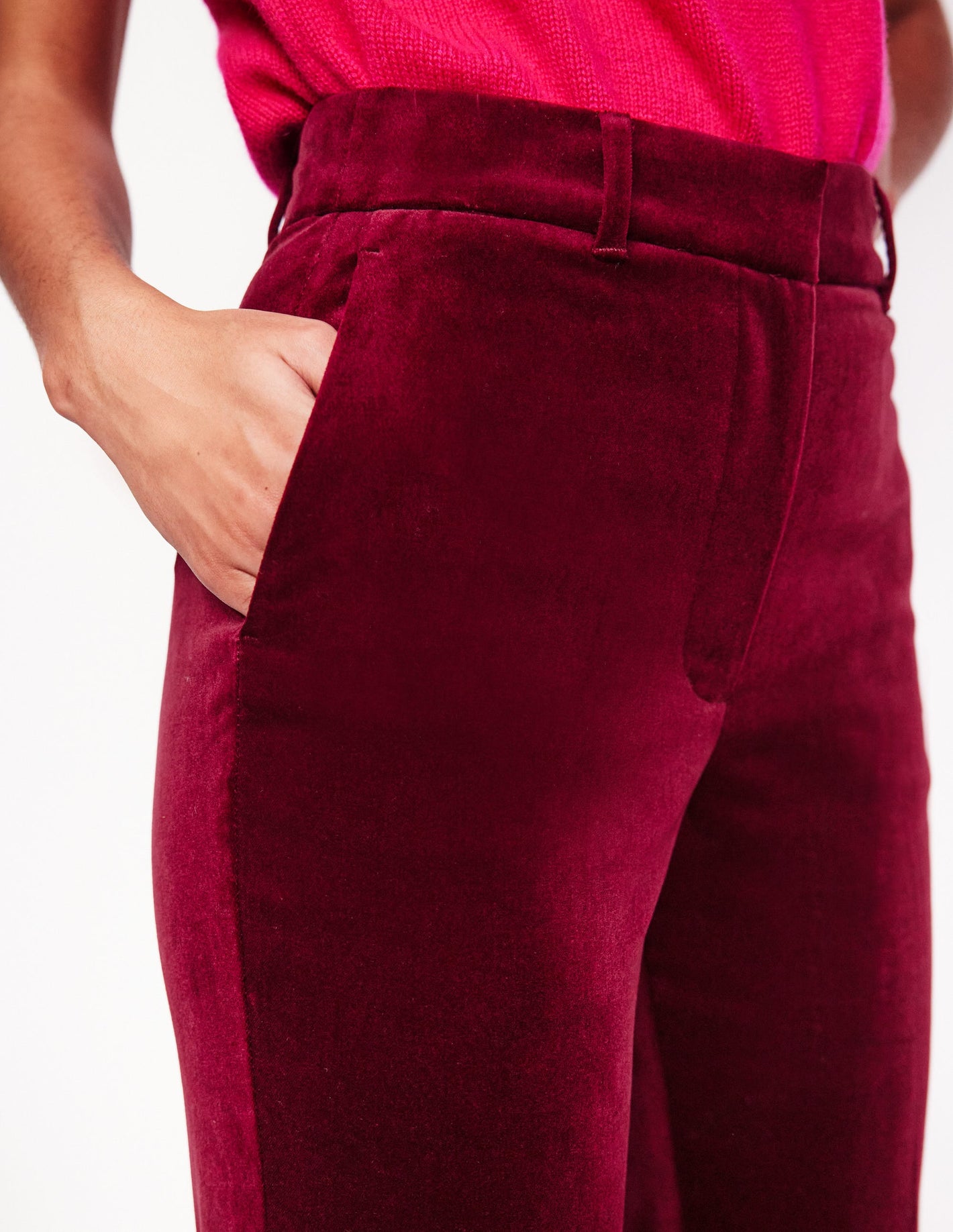 Kew Velvet Trousers -Cabernet