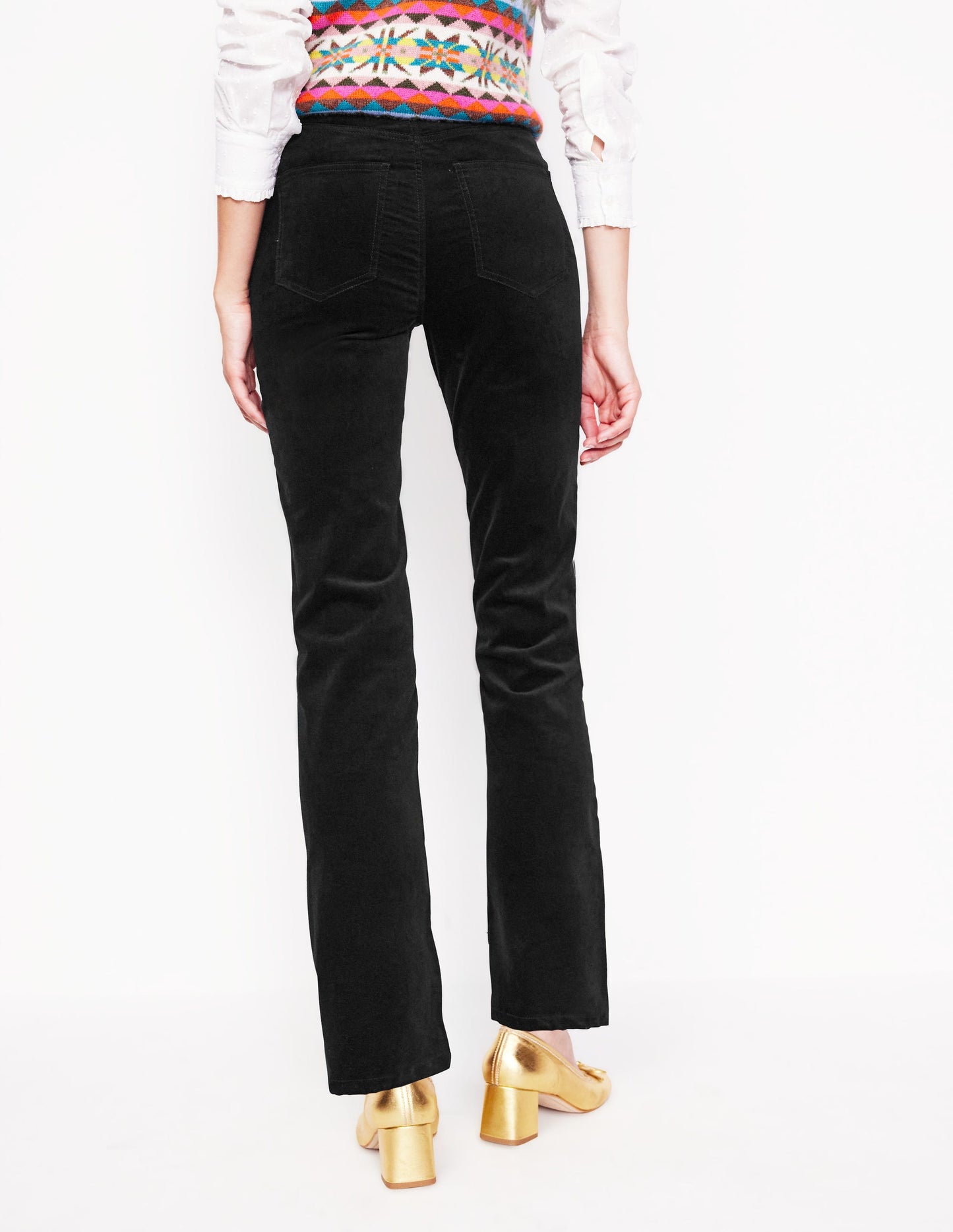 Velveteen 5 Pocket Jeans-Black