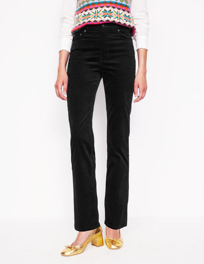 Velveteen 5 Pocket Jeans-Black