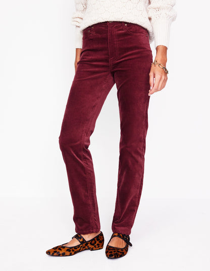 Velveteen 5 Pocket Jeans-Chestnut